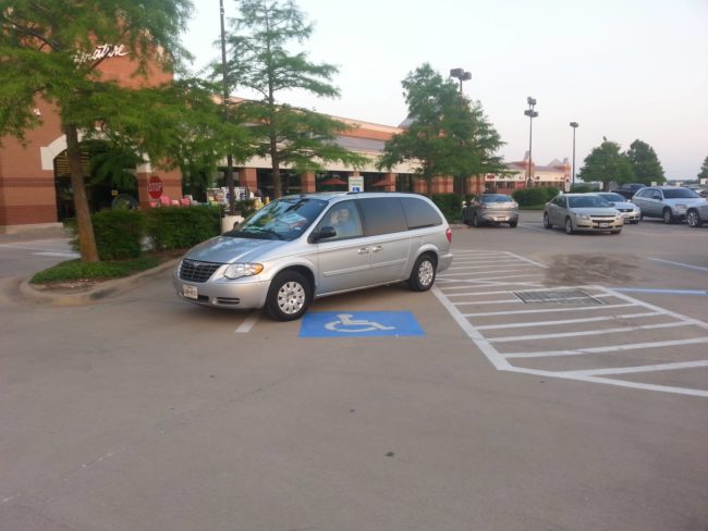 I don't think that's how handicap spaces are supposed to work.