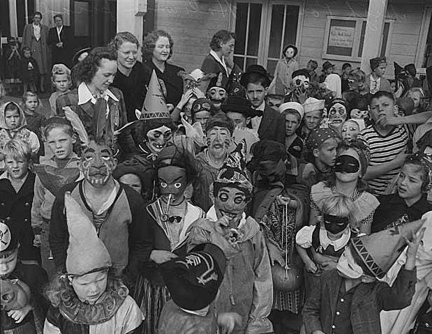 Schoolkids from 1943 or a horde of demons? You decide. 