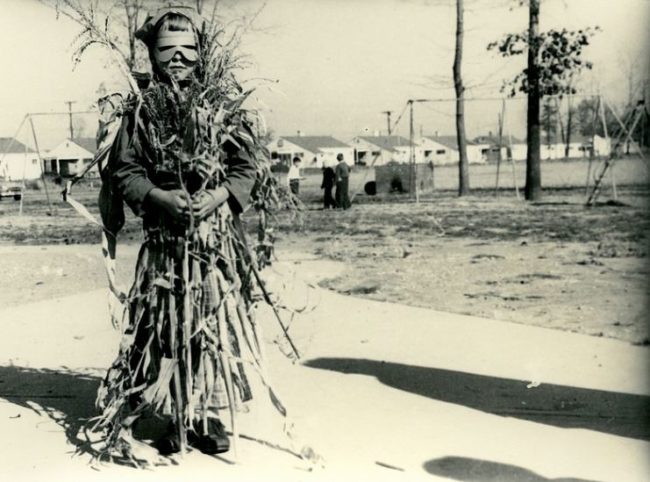 When your mom forgets to buy you a costume and you have to go as a stalk of corn.