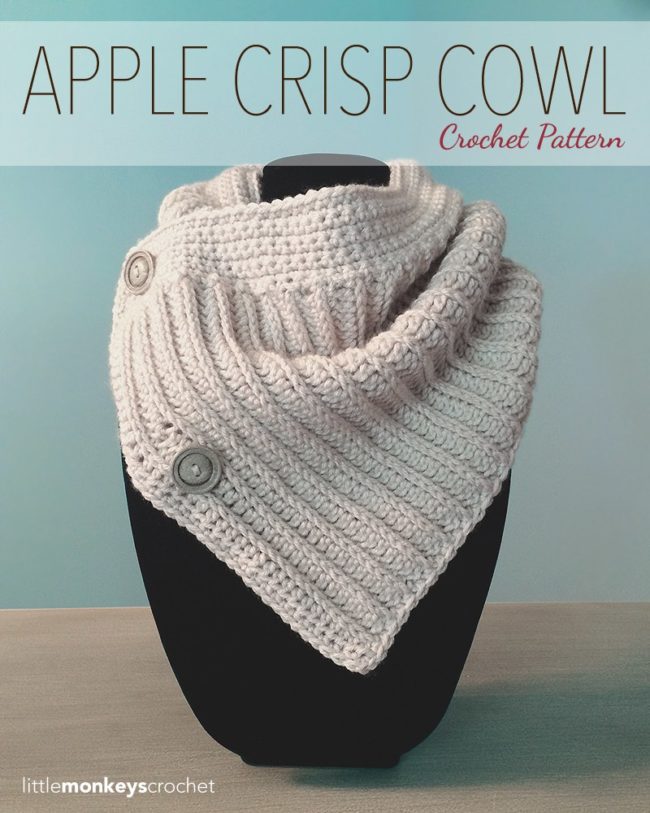 No need to scowl when you can make awesome winter fashions like this <a href="http://littlemonkeyscrochet.com/apple-crisp-cowl/" target="_blank">apple crisp cowl</a>. 