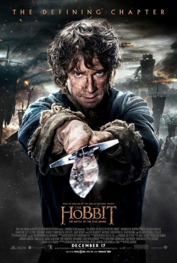 "The Hobbit: The Battle of the Five Armies" -- 1,417 bodies, rated PG-13.