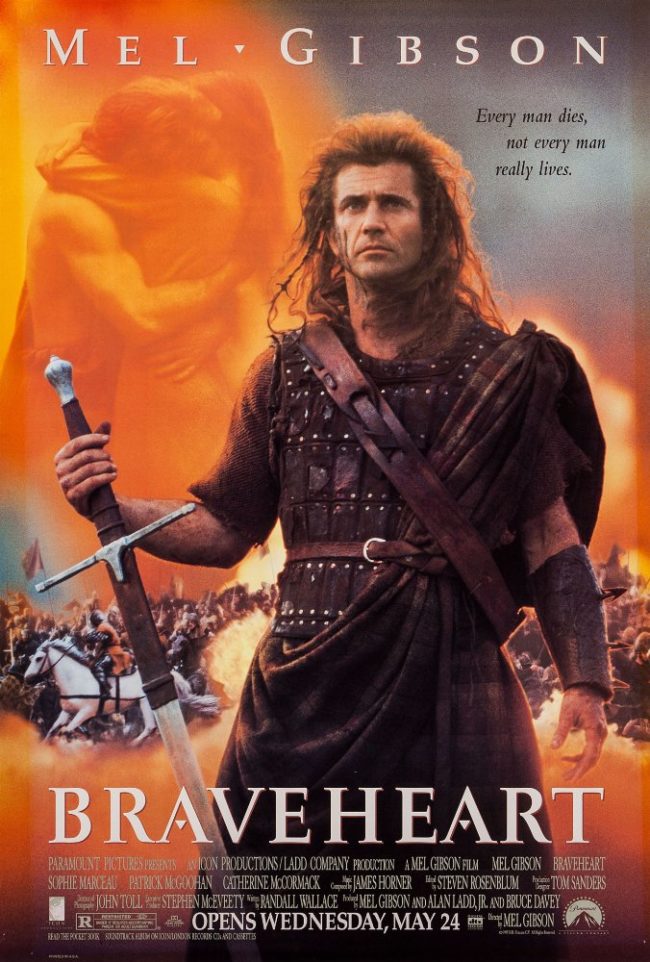 "Braveheart" -- 1,297 bodies, rated R.