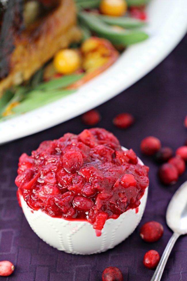 It's called cranberry sauce for a reason, but this is the <a href="http://www.frugalmomeh.com/2016/10/homemade-cranberry-sauce-apples.html#_a5y_p=5828796" target="_blank">tastiness</a> that happens when you add apples into the mix.