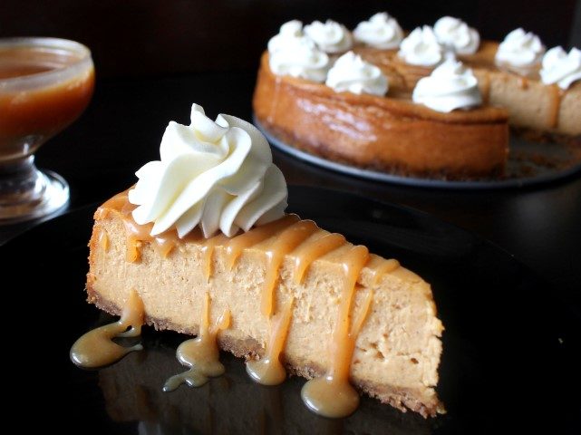 Once you've tried this <a href="http://chocolatewithgrace.com/salted-caramel-pumpkin-cheesecake/" target="_blank">caramel pumpkin cheesecake</a>, you'll forget all about grandma's pumpkin pie recipe. 