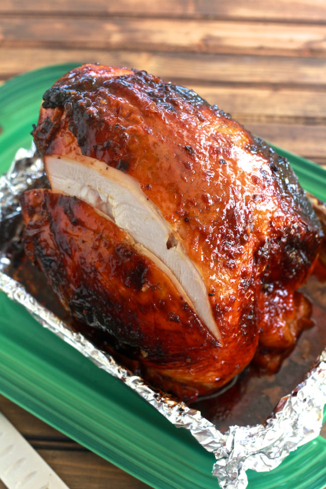 This bird is made with <a href="http://thenoshery.com/apple-cider-glazed-turkey-breast-and-giving-breast-cancer-the-boot/" target="_blank">sugar and spice</a> and everything nice. 