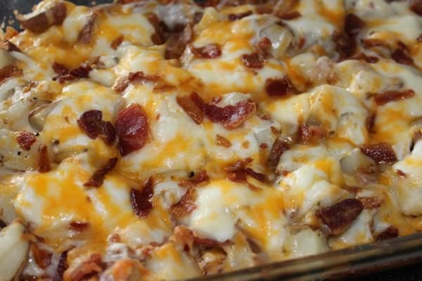 These potatoes are so delicious, they <a href="http://www.justapinch.com/recipes/side/potatoes/twice-baked-potato-casserole-5.html" target="_blank">baked them twice</a>. 