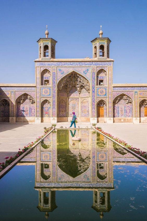 This is the Nasir-al-Mulk Mosque in Shiraz, Iran.