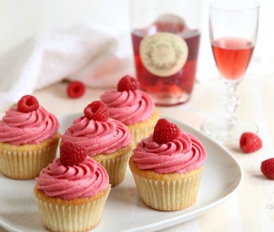 There may be wine baked into these cupcakes, but it's the <a href="http://goboldwithbutter.com/raspberry-rose-wine-cupcakes/" target="_blank">raspberry ros&eacute; icing</a> that really steals the show. 