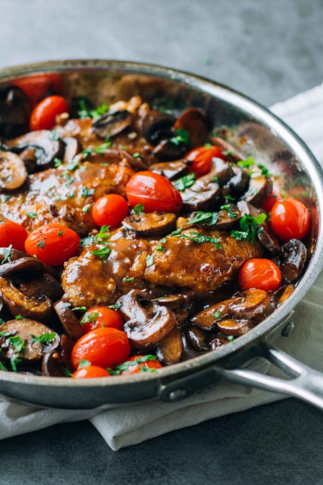 This <a href="http://pinchofyum.com/drunken-chicken-marsala-with-tomatoes" target="_blank">chicken marsala</a> recipe is a classic for a reason.