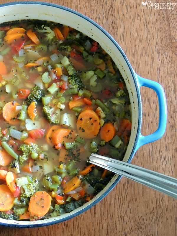 Don't worry, we haven't forgotten about you, <a href="http://www.cozycountryliving.com/loaded-vegetable-soup/" target="_blank">veggie lovers</a>!
