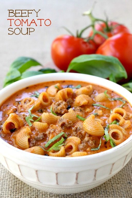 If there are two things I can't resist, they're <a href="http://www.mantitlement.com/recipes/beefy-tomato-soup/" target="_blank">cheeseburger and macaroni</a>. Together, I'm in heaven.