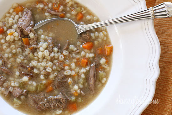 If you don't cook much with barley, you are missing out. This <a href="http://www.skinnytaste.com/beef-barley-soup/" target="_blank">beef soup</a> is a must try.
