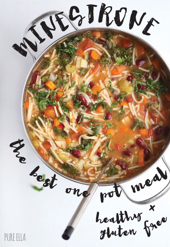 <a href="http://pureella.com/healthy-easy-minestrone-recipe-the-best-one-pot-meal/" target="_blank">Minestrone</a> is another classic with the added benefit of being pretty good for you. It's also another great option if you're gluten-free.
