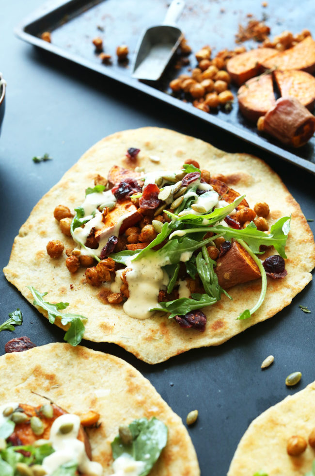 Combine all your vegetarian favorites together into one big <a href="http://minimalistbaker.com/vegan-thanksgiving-wraps/" target="_blank">Thanksgiving wrap</a>.