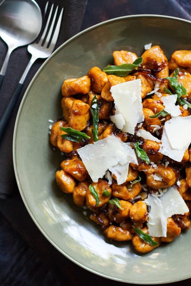 Gnocch it out of the park with this tasty <a href="http://saltandwind.com/recipes/50-sweet-potato-gnocchi-with-balsamic-sage-brown-butter-recipe" target="_blank">sweet potato gnocchi</a> recipe.