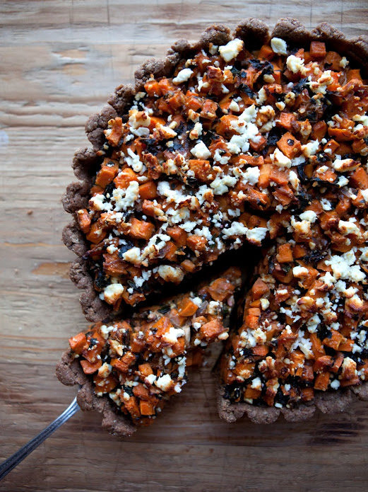 Forget the pumpkin pie. A slice of <a href="http://thefloursack.blogspot.com/2012/03/swiss-chard-sweet-potato-feta-tart-with.html" target="_blank">sweet potato tart</a> hits the tastebuds with a hint of sweet and savory deliciousness that no one will forget.