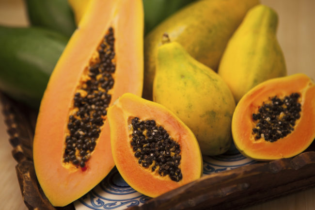 Genetically engineered papaya