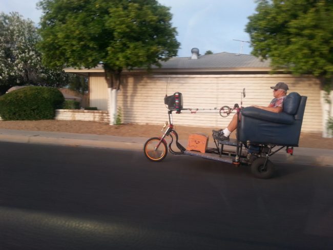 He may get into a fatal, completely avoidable accident, but at least he's living the dream.