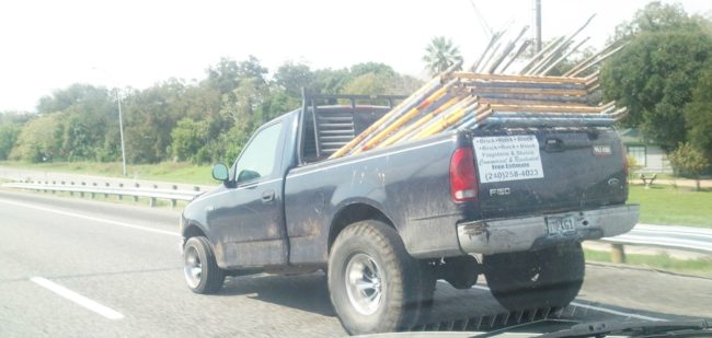 I wish I could say they're using a spare, but both of the front tires are like that.