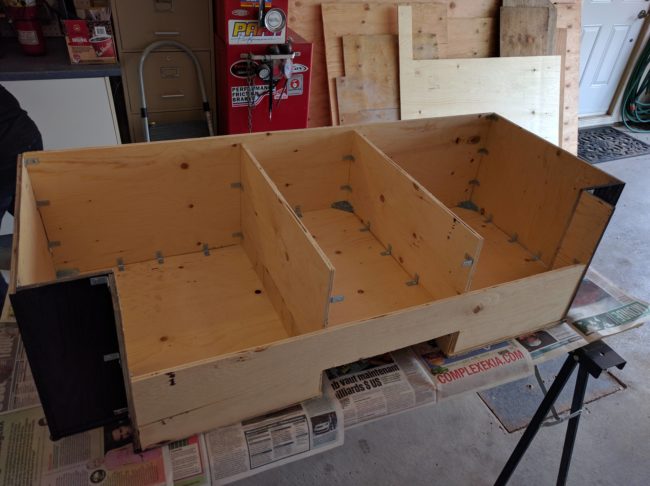 The biggest challenge she had to overcome was the loss of storage space. She decided to build a set of drawers and use them as a platform for her bed. 