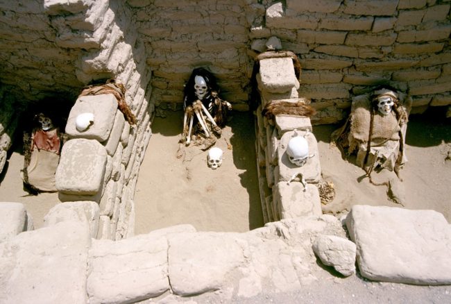 But despite the destruction caused by greedy people, many of the bodies   inside the open-pit graves are still in the same positions that they   were put into when they died.