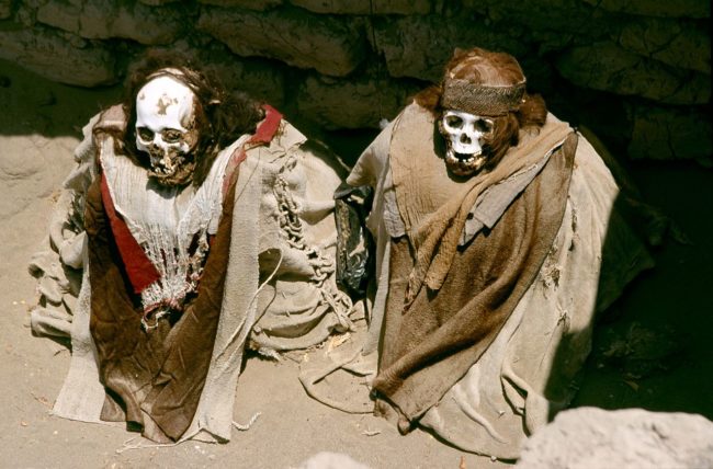The hot, dry climate of the Sechura Desert is part of the reason why the corpses were mummified.