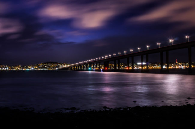 In Dundee, Scotland, the nightlife paired with the sky is a seriously beautiful sight.