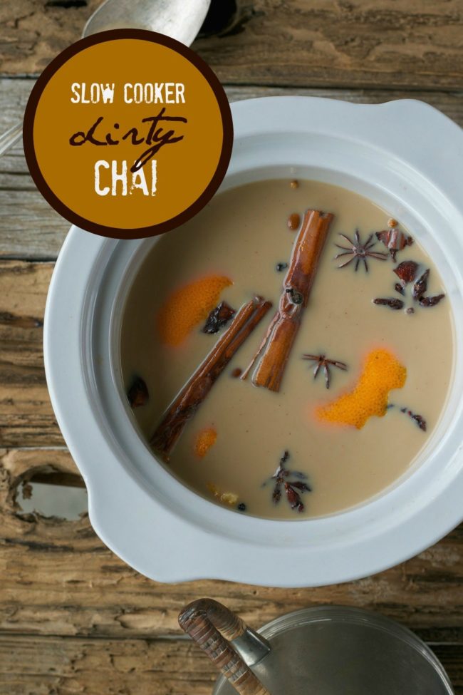 This <a href="http://anunrefinedvegan.com/2015/01/15/slow-cooker-dirty-chai/" target="_blank">dirty chai</a> will be even better than your favorite coffee shop's version.