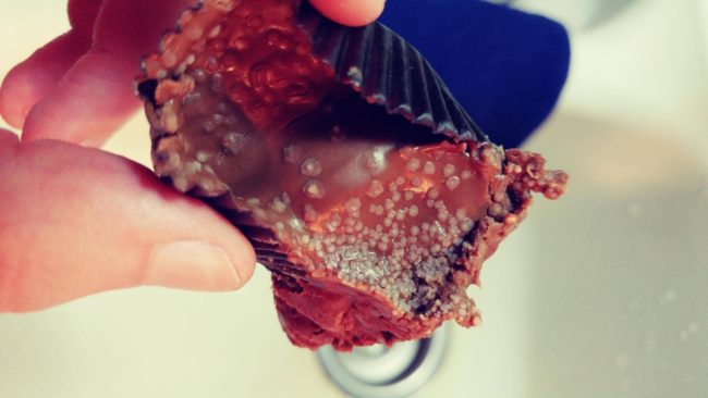 That is definitely NOT what the inside of a Reese's cup should look like.
