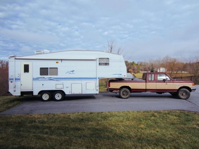 This is how the RV looked when they bought it.
