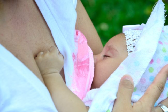 Until six months of age, babies get all the fluids they need from breast milk or formula. Even on the hottest of days, all a baby needs to cool down is a bit of milk. 
