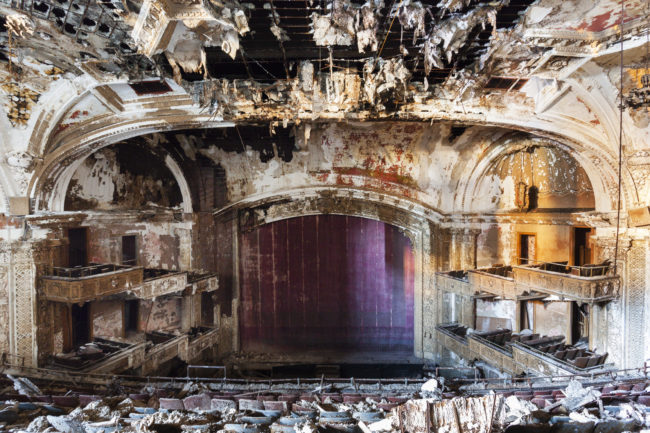 The Adams Theatre in Newark, New Jersey, opened in 1912 and was used for theatrical productions and movies.  It closed in 1986 because of a 400 percent increase in its interest rate, and hasn't reopened since.