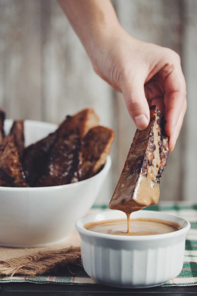 These <a href="http://www.hotforfoodblog.com/recipes/2015/12/14/gingerbread-french-toast-sticks" target="_blank">gingerbread French toast sticks</a> are perfect for breakfast on the go.