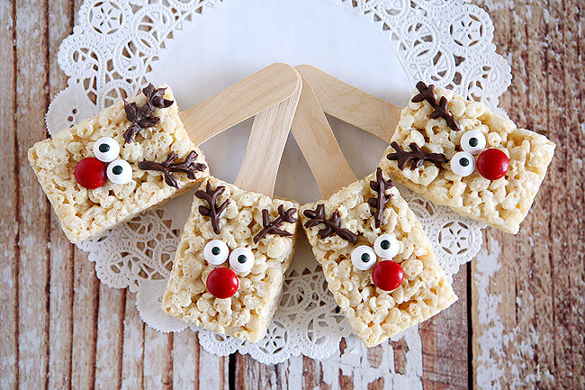 Good luck saving a <a href="http://www.thirtyhandmadedays.com/reindeer-rice-krispies/" target="_blank">reindeer Rice Krispies treat</a> for Santa! The kids will devour them immediately.