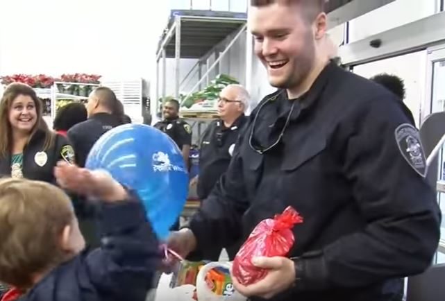 But it holds special meaning to one man in particular -- Officer Travis Pierce! After the kindness shown to him by the Convington Police Department years ago, he was inspired to become a cop himself.