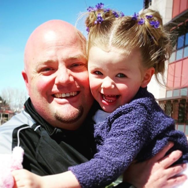 Not only does his now four-year-old have fabulous hair pretty much every day, but she even gets amazing Christmas-themed hairstyles from her talented dad around the holidays.