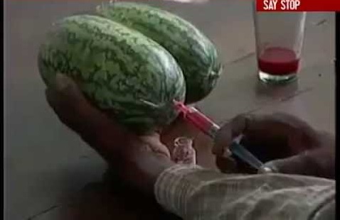 Shocking This Video Shows How Poison Is Injected Into Watermelons To Make Them Sweeter! (GMO ALERT)